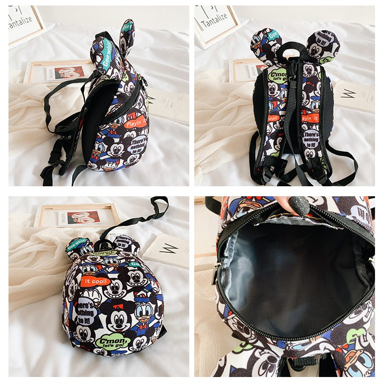 Balo Có Dây Chống Thất Lạc Họa Tiết Hoạt Hình Cho Bé