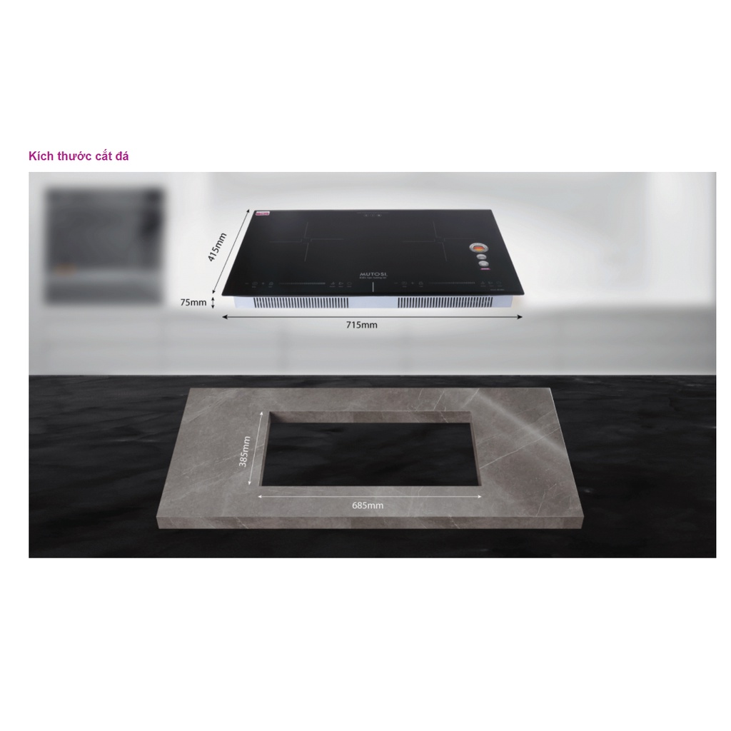 Bếp từ đôi chính hãng MUTOSI MI-86D