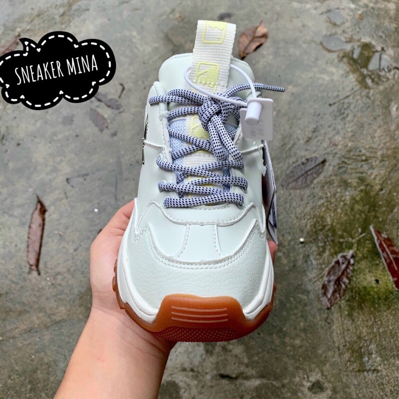 Giày mlb ny đế nâu hàng 11  .  Thể thao nam nữ sneaker full box