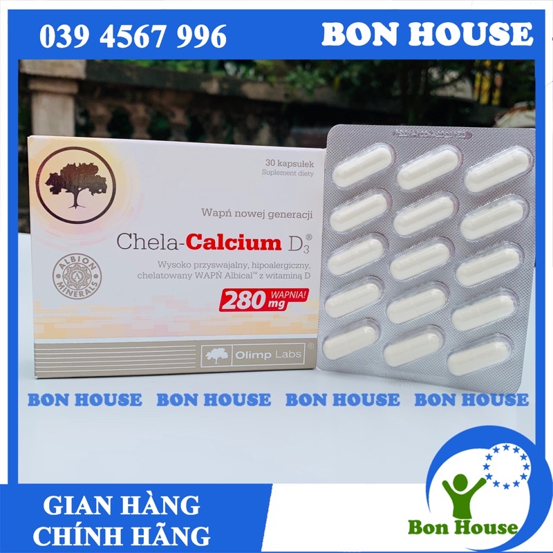 (Cam kết chính hãng) Hộp canxi hữu cơ Chela-Calcium D3 dễ hấp thu