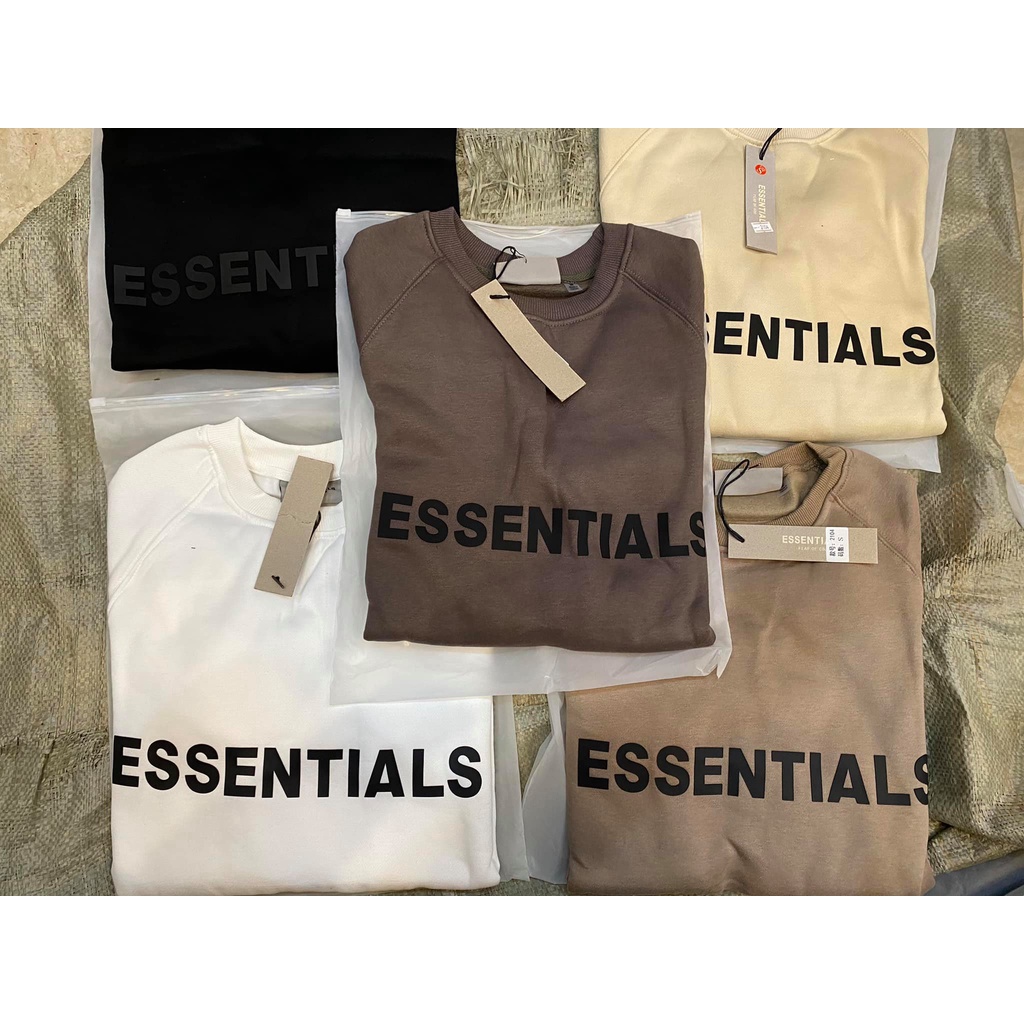 Aó sweater essensial chất liệu nỉ siêu dày,cực ấm.