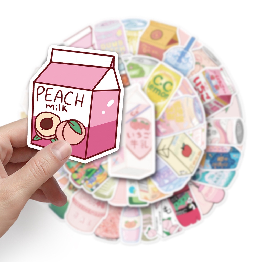 Sticker Chai Nước Dễ Thương - Set 50 Hình