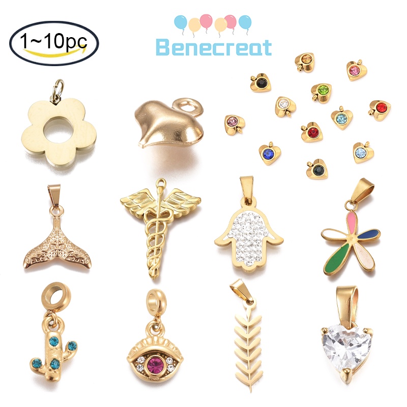 Set 1-10 mặt charm BENECREAT bằng thép không gỉ 304 cao cấp