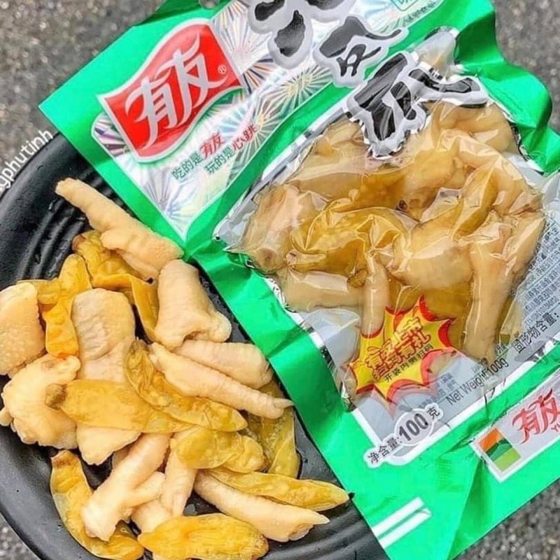 [Mã 77FMCGSALE1 giảm 10% đơn 250K] [SẴN] Chân gà cay YuYu ăn vặt hot hit- gói 180g | BigBuy360 - bigbuy360.vn