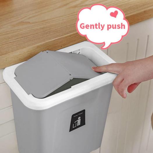 Thùng Rác Có Nắp Treo Tủ Bếp Tiện Dụng