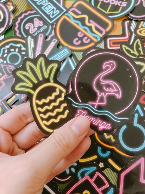 10 sticker dán nền đen