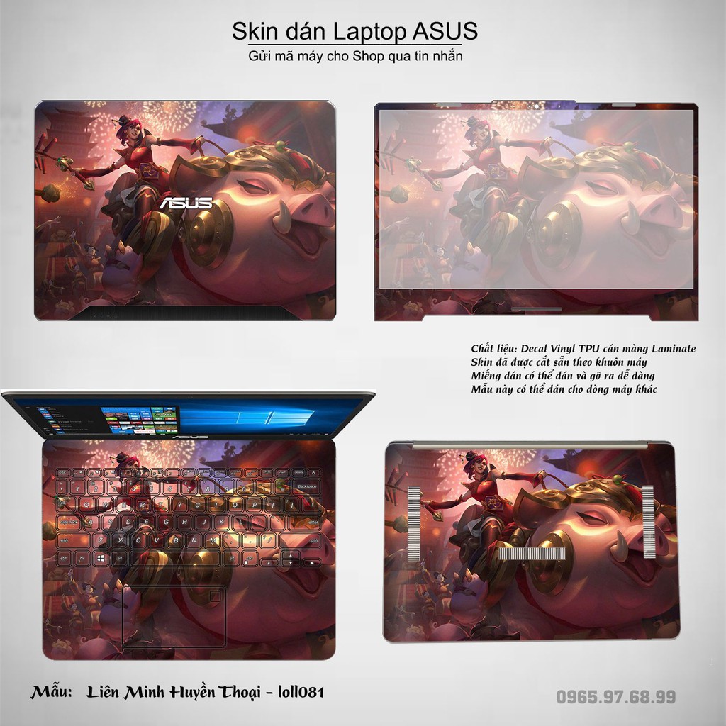 Skin dán Laptop Asus in hình Liên Minh Huyền Thoại _nhiều mẫu 11 (inbox mã máy cho Shop)