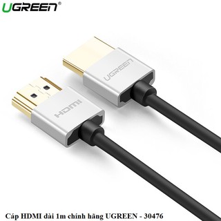 Cáp hdmi 2.0 slim dài 1m hỗ trợ 4k, 3d ugreen 30476