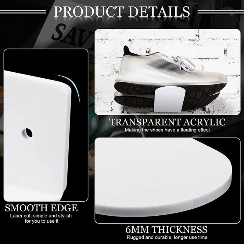 Set 6 Kệ Để Giày Gắn Tường Bằng Acrylic