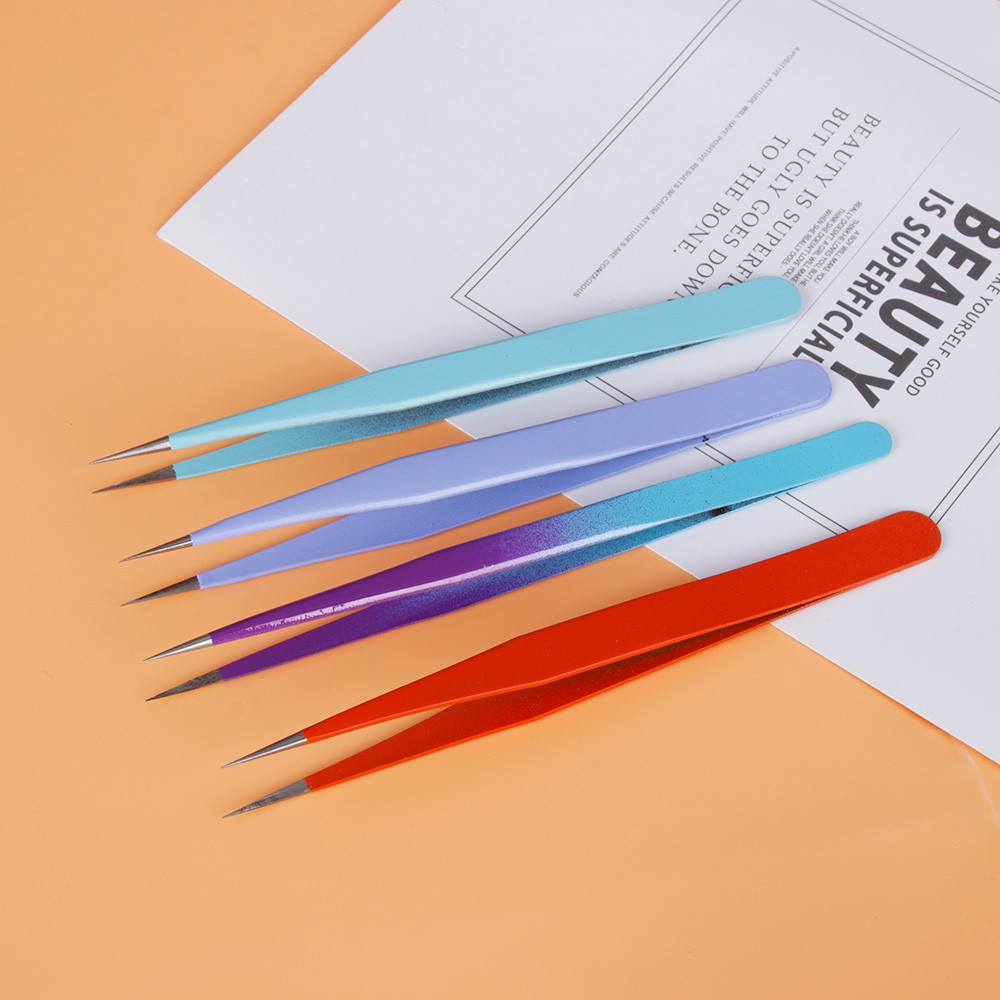 Nhíp Gắn Lông Mi Giả Nghệ Thuật Chất Lượng Cao|Nhíp Gắp Lông Mi Bằng Thép Không Gỉ Dạng Cong Thời Trang Cho Nữ