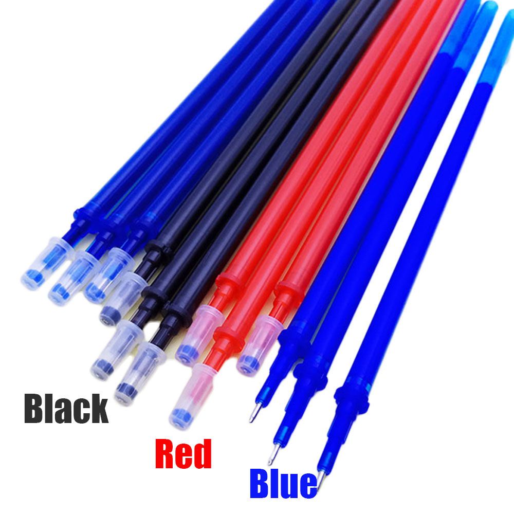 Set 10/ 20/ 30 ruột bút bi mực đe / xanh dương/ đỏ 0.5mm có thể xóa được