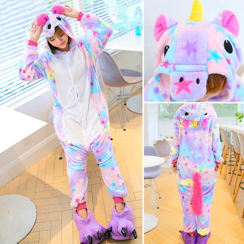Kigurumi Bộ Đồ Ngủ Liền Thân Hình Thú Hoạt Hình Cho Nam Và Nữ
