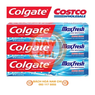 Kem đánh răng trắng răng colgate max fresh breath strips của mỹ 1 tuýp 215g