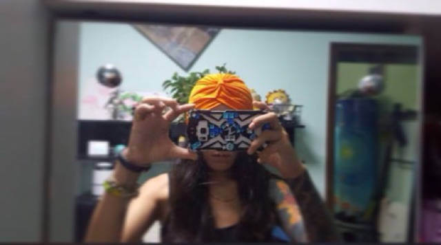 Turban đội đầu boho.