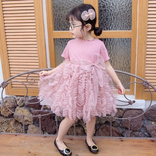 Váy công chúa, đầm bé gái mùa hè chất cotton thoáng mát nhiều hoạt tiết dễ thương QATE33
