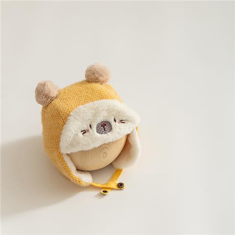 Mũ Thu Đông Bằng Vải Bông Dày Dặn Dễ Thương Bảo Vệ Tai Cho Bé Trai Và Gái