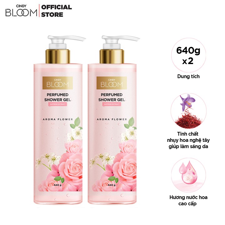 Combo 2 Sữa Tắm Nước Hoa Cindy Bloom Aroma Flower 640g/chai