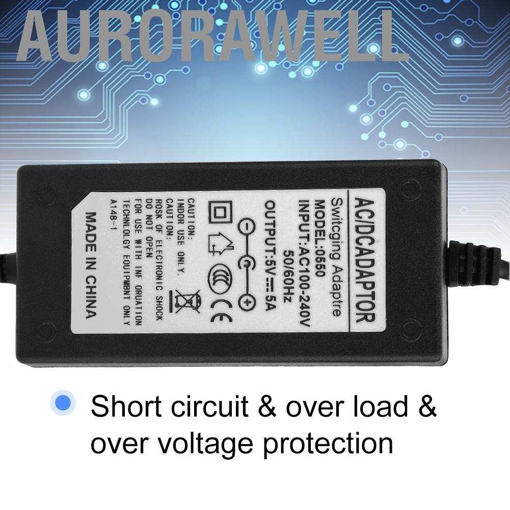 Aurorawell AC 100-240V To 24V/12V/5V 2A/4A/5A/6A Power Supply Adapter US Plug LED Strip CS