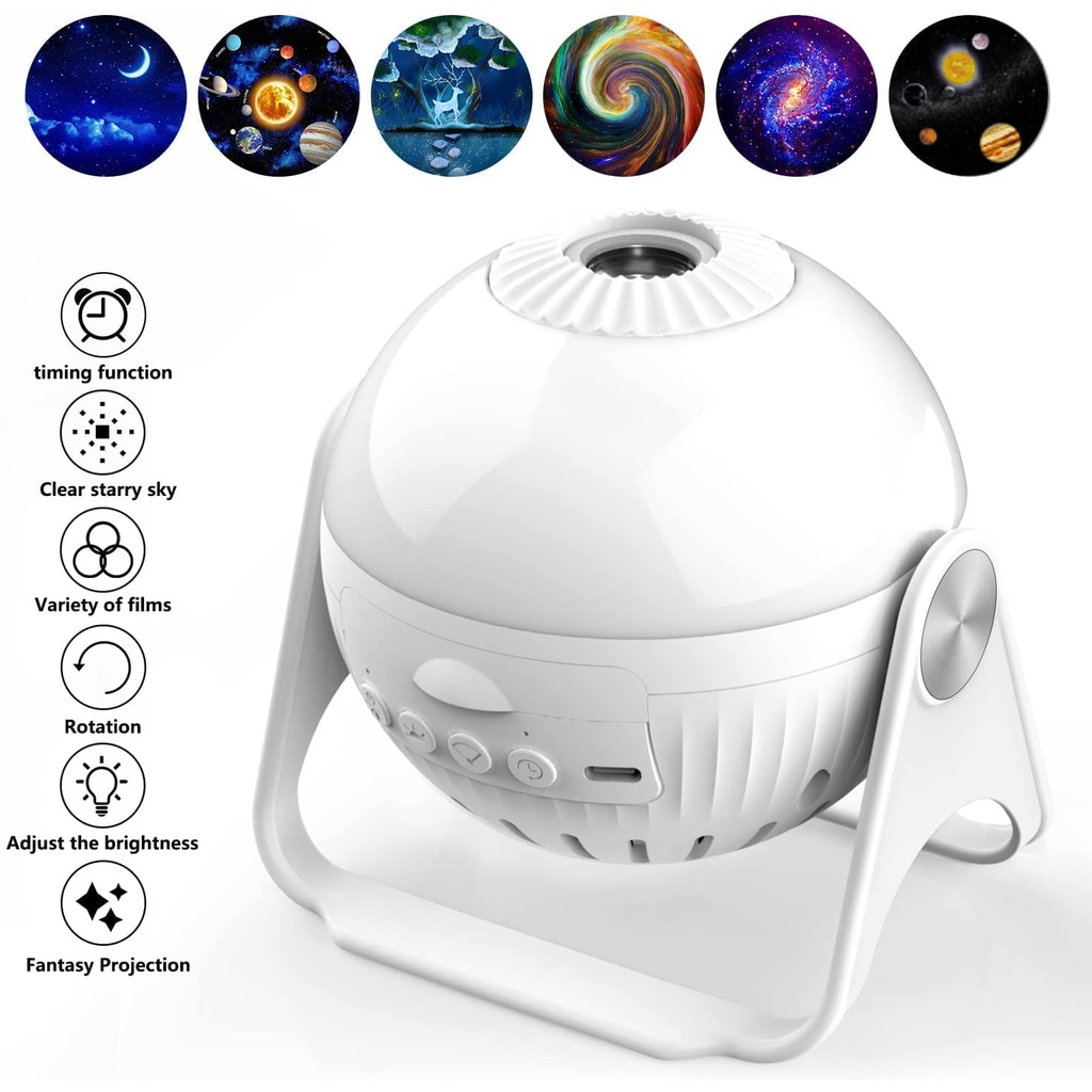 Máy ChiếU Galaxy 360 Độ° Đèn Chiếu Bầu Trời Sao Cho Phòng Ngủ Của Bé