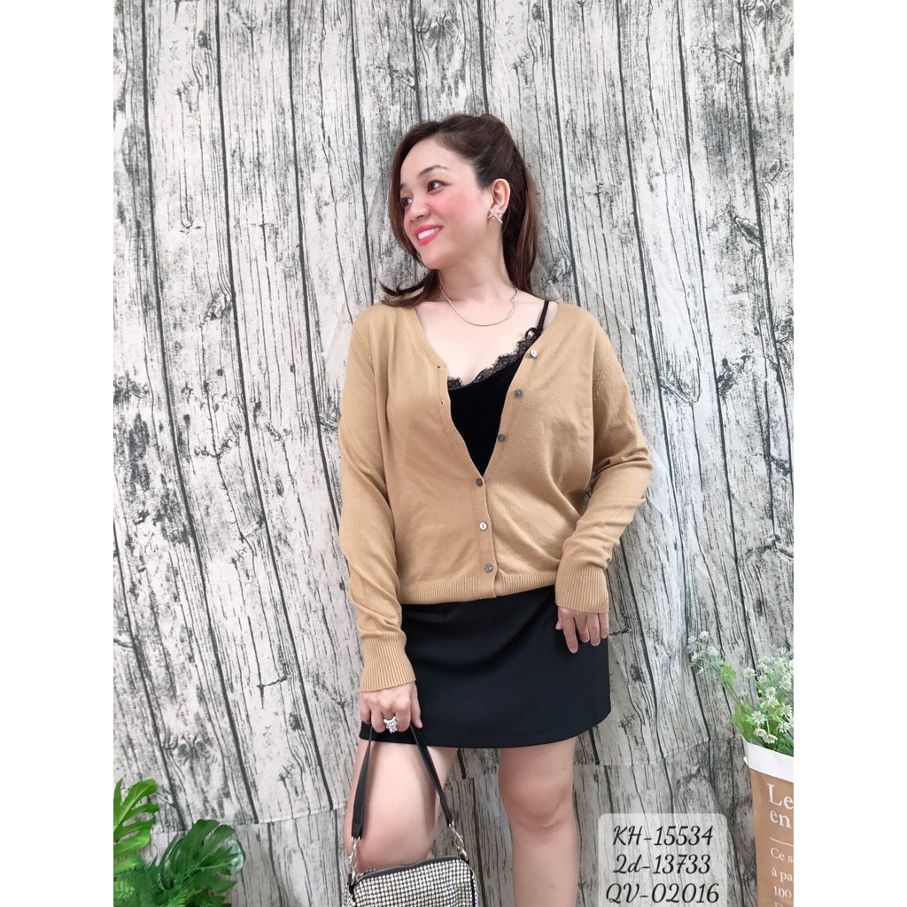 Khoác cardigan len BIGSIZE dệt kim len co giãn 15534 | WebRaoVat - webraovat.net.vn