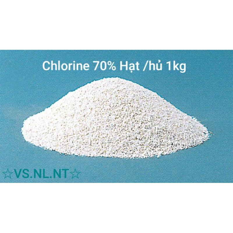 1kg-Hóa Chất Xử Lý Nước ,Hồ Bơi,Khử Trùng Dụng Cụ CHLORINE 70%#gói 1kg