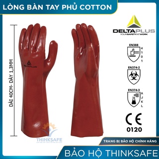 Mua Găng tay chống hóa chất Deltaplus  bao tay lao động  cao su dày dặn  chống dầu  phù hợp theo tác cơ khí  đa năng PVCC400