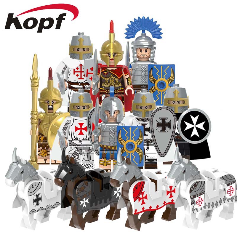 Dòng thời trung cổ Holy Shepherd Knights Building Block Minifigures lego friends lego kiến trúc khối xây dựng mini