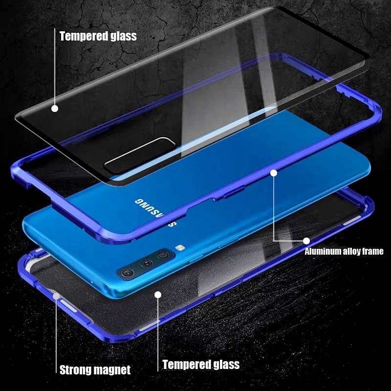 Ốp điện thoại 2 mặt kính cường lực dành cho Samsung S20 Ultra S10 Plus S10E S10 Lite S10 5G A91