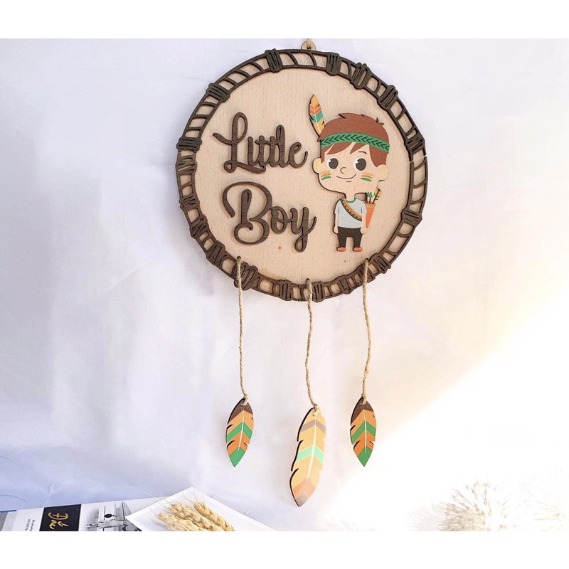 Bảng gỗ thổ dân decor  phòng little girl ,little boy , bé trai bé gái,  gỗ trang trí