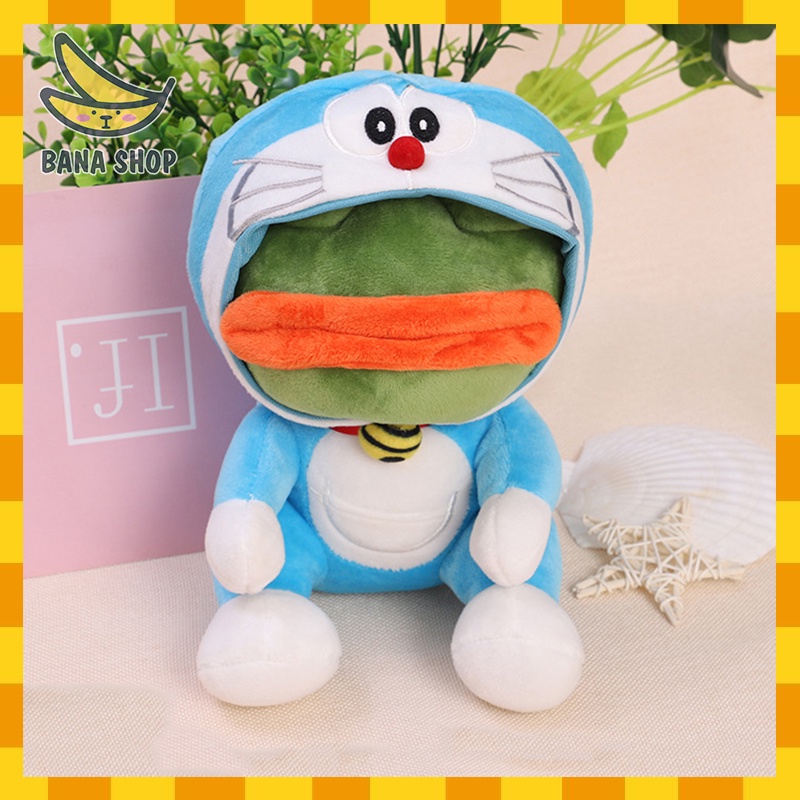 Gấu bông ếch xanh sad frog Pepe cosplay Doremon Doraemon siêu bựa dành cho vozer