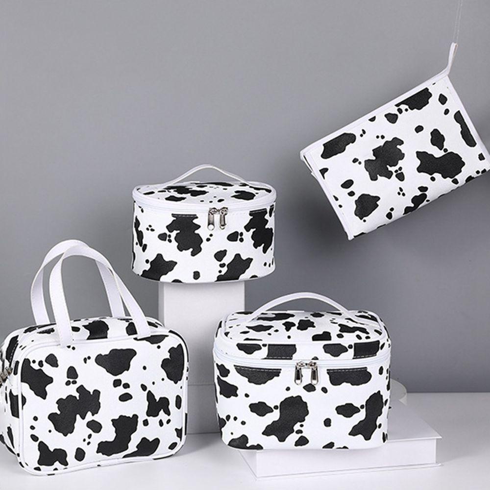 Túi Vuông Đựng Mỹ Phẩm Đa Năng Họa Tiết Bò Sữa Thời Trang