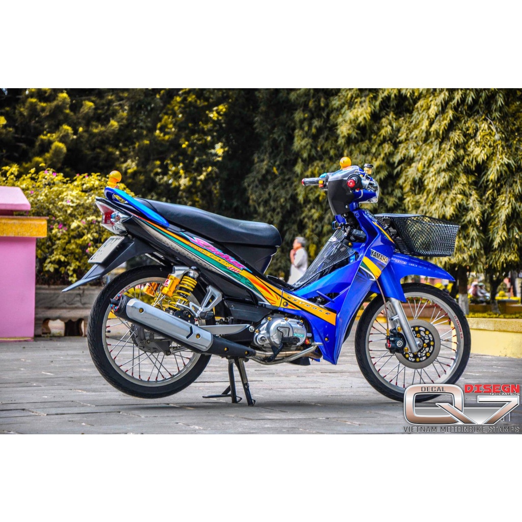 Tem Rời Sirius 110 Xanh Đen Mặt Trời