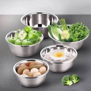 Sét 5 bộ rổ chậu inox
