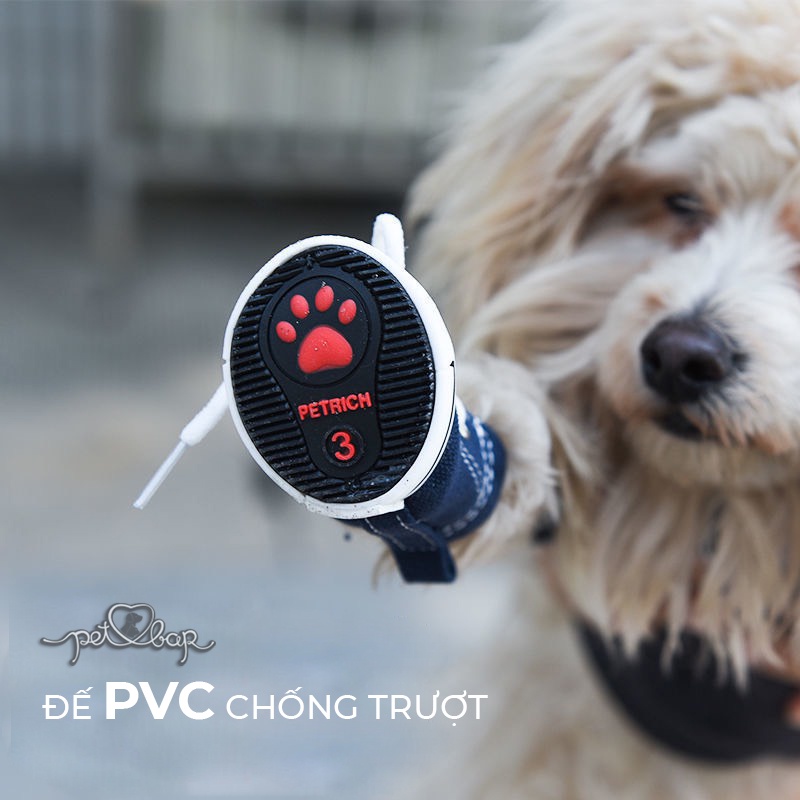 Giày cho thú cưng đế PVC chống trơn trượt kiểu dáng thể thao cá tính