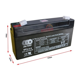 Pin sạc ắc quy khô outdo 6v/3.2ah dùng cho cân bàn cân treo điện tử
