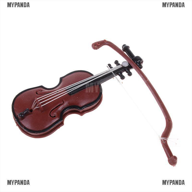 2 mô hình cây đàn violin mini xinh xắn cho búp bê diy