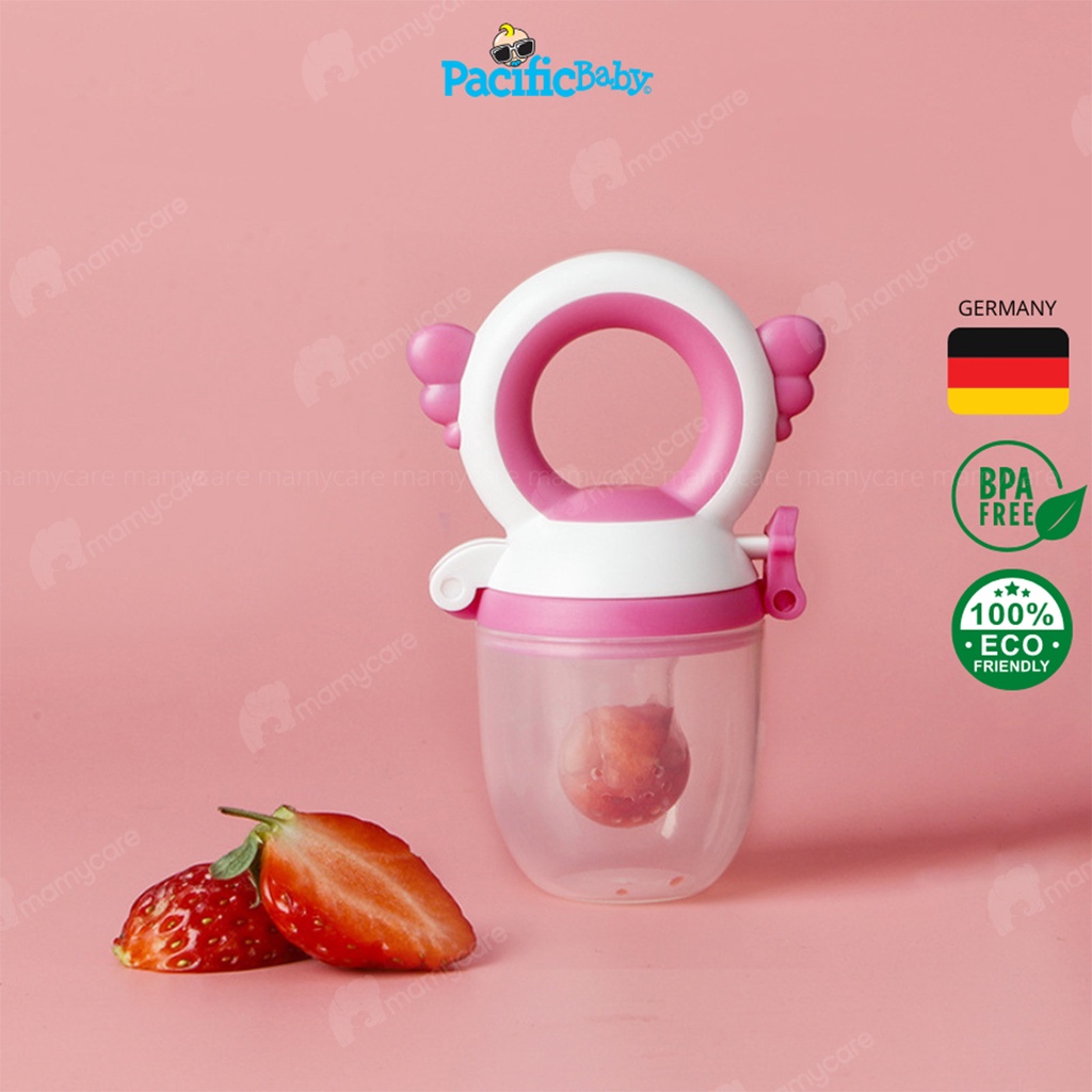 Túi nhai ăn dặm silicon Pacific Baby Germany, túi nhai hoa quả chống hóc an toàn tiện lợi cho bé - MAMYCARE