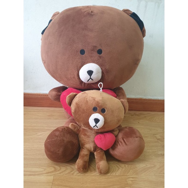 Gấu bông Brown ôm trái tim đỏ cỡ đại 1m