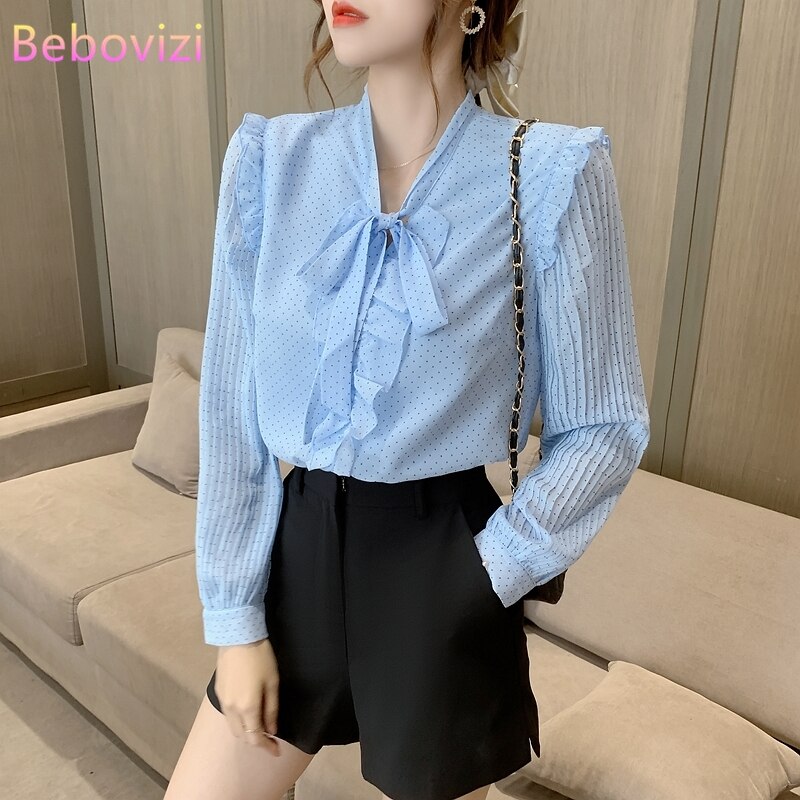 Áo Sơ Mi Công Sở Nữ Tay Dài Thời Trang Xuân Thu 2020