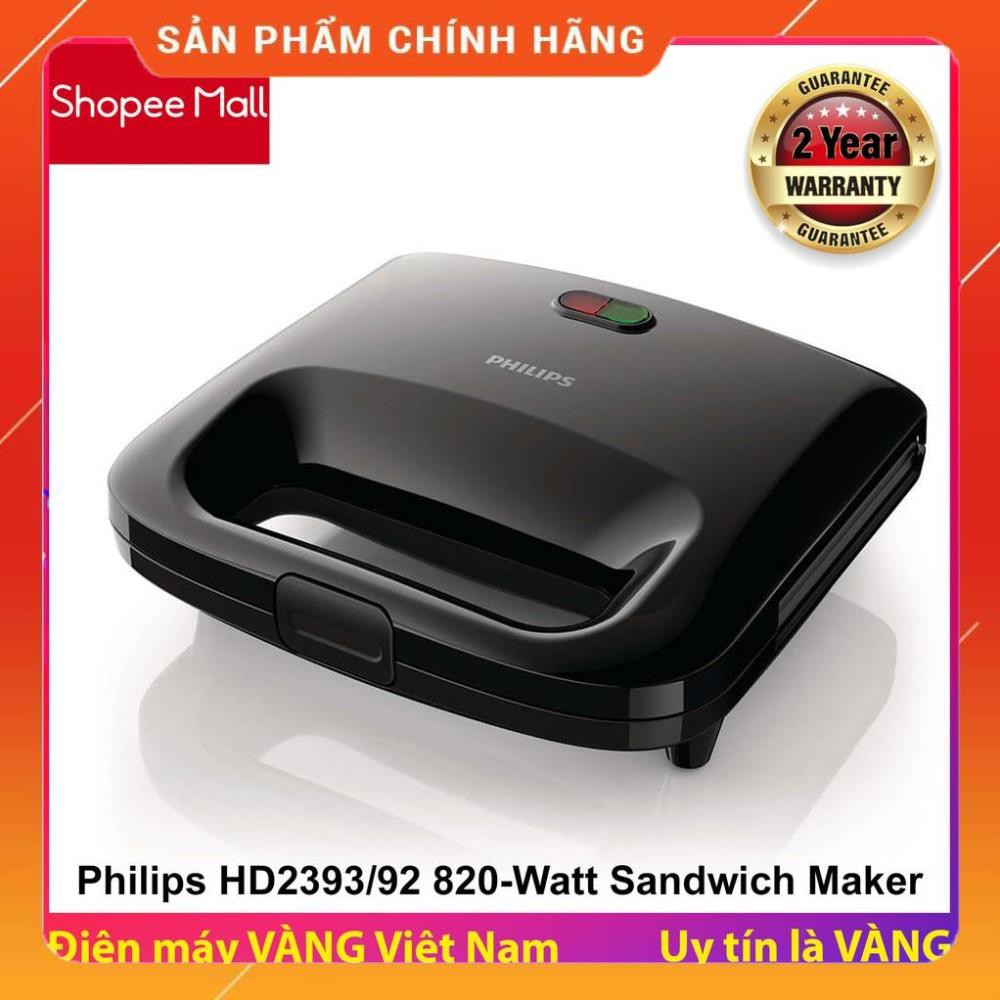 [ELHAB4 giảm tối đa 500K] [BIG SALE] Máy nướng bánh mì Sandwich Philips HD2393