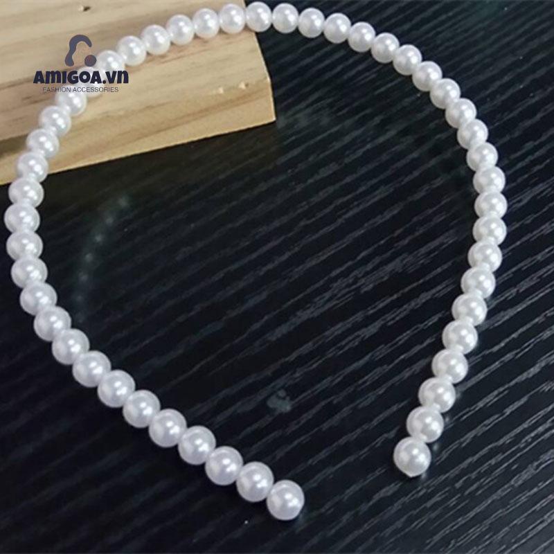 Băng Đô Đính Hạt Ngọc Trai Phong Cách Công Chúa Dành Cho Bé Gái
