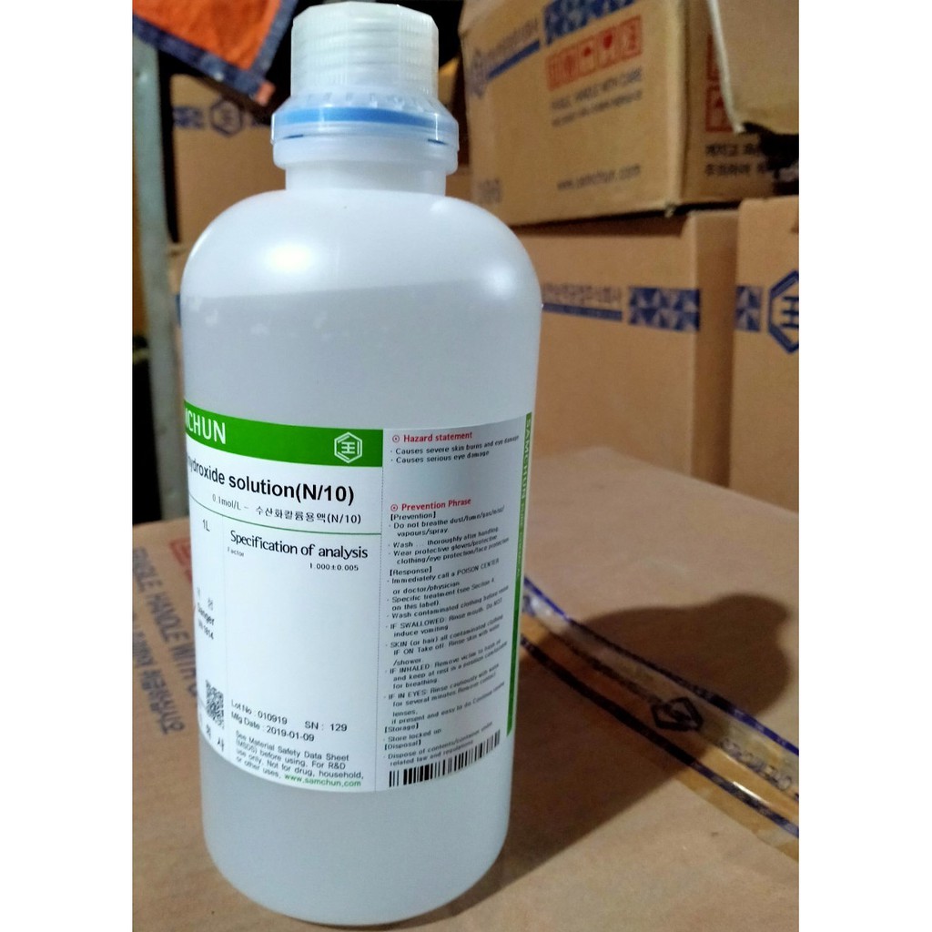 0.1mol/L Potassium hydroxide KOH  Cas 1310-58-3