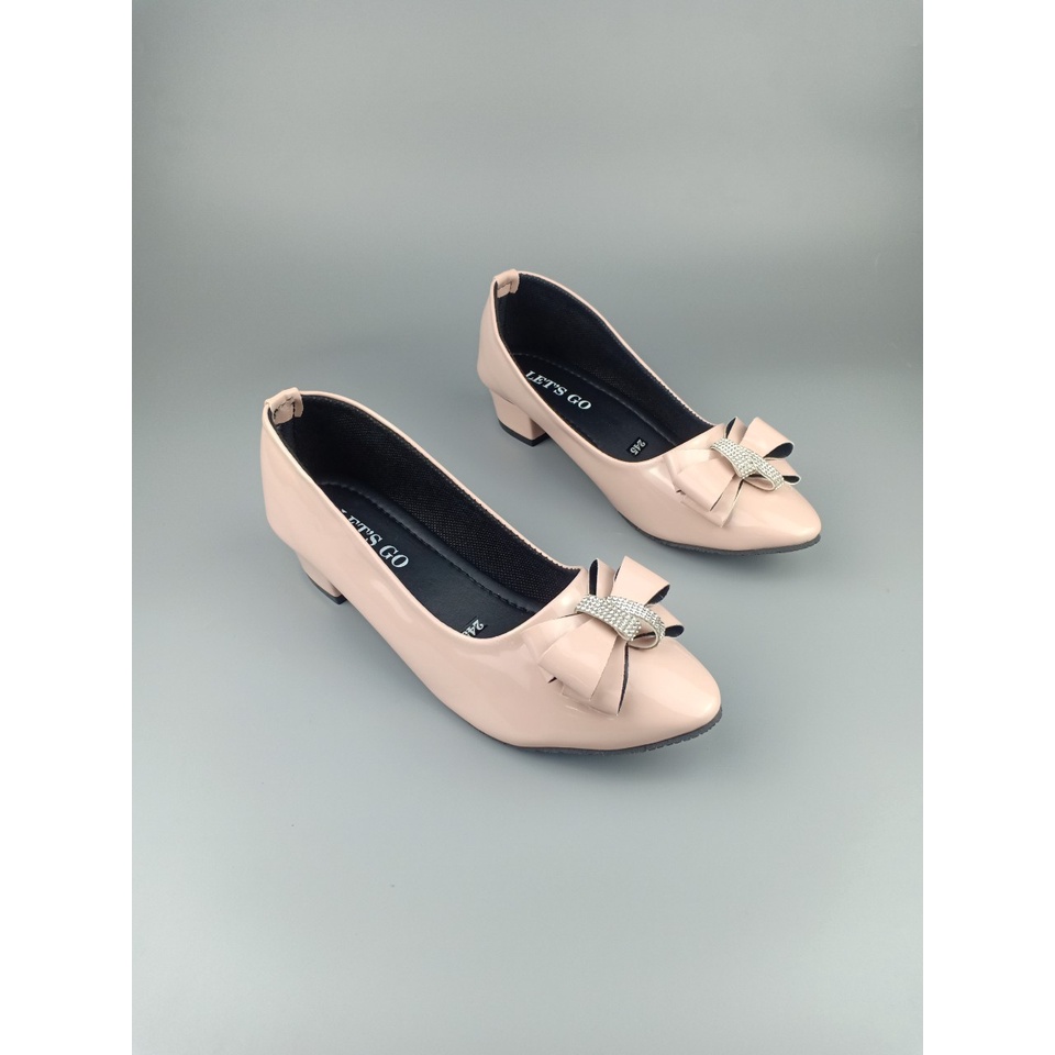 GIÀY BÚP BÊ ĐẾ 3CM NƠ CUỘN