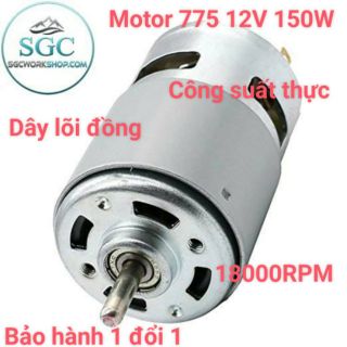 Motor 775 12V 150W 18000RPM Siêu Mạnh Chế Máy Bơm Nước Mini, Cưa, Khoan