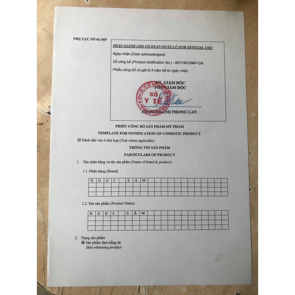 Bộ Ngọc Sâm Mặt Nạ Pha Sẵn