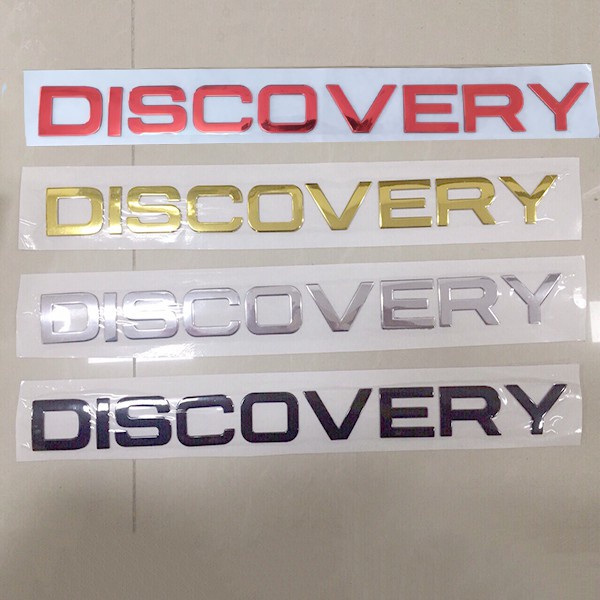 Tem Dán Ô Tô Discovery Chữ Nổi 3D Trang Trí Ô Tô, Xe Hơi, Tem Dán Trang Trí Ô Tô