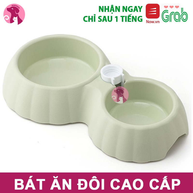 BÁT ĂN ĐÔI CHO PET THÚ CƯNG CHÓ MÈO - Hình trái bí ngô - Thiết kế chống trượt - Dài 30cm - Không kèm bình