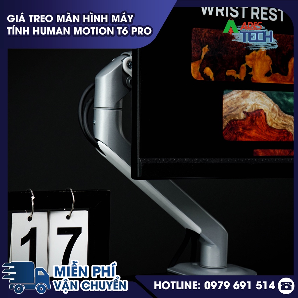 Giá Treo Màn Hình Máy Tính Arm Human Motion T6 Pro | Giá Đỡ Màn Hình 17-32 inch | Sản Phẩm Mới Ra Mắt 2022 HOT NEW