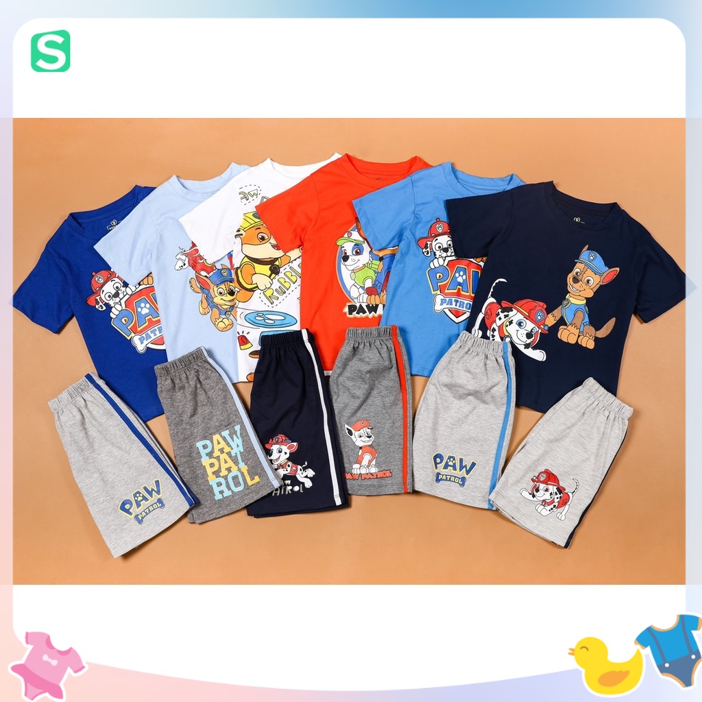 Bộ ngắn tay Seesoo 2-6T bé trai mẫu Paw Patrol - Đội chó cứu hộ siêu cute.