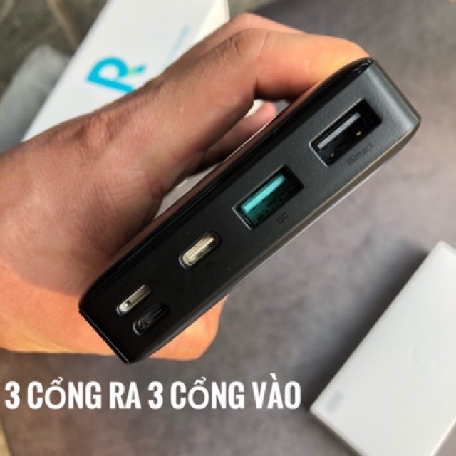 Sạc Dự Phòng Ravpower RP-PB172 - 20000mah - Chính Hãng (Pd 18W - Qc3.0)